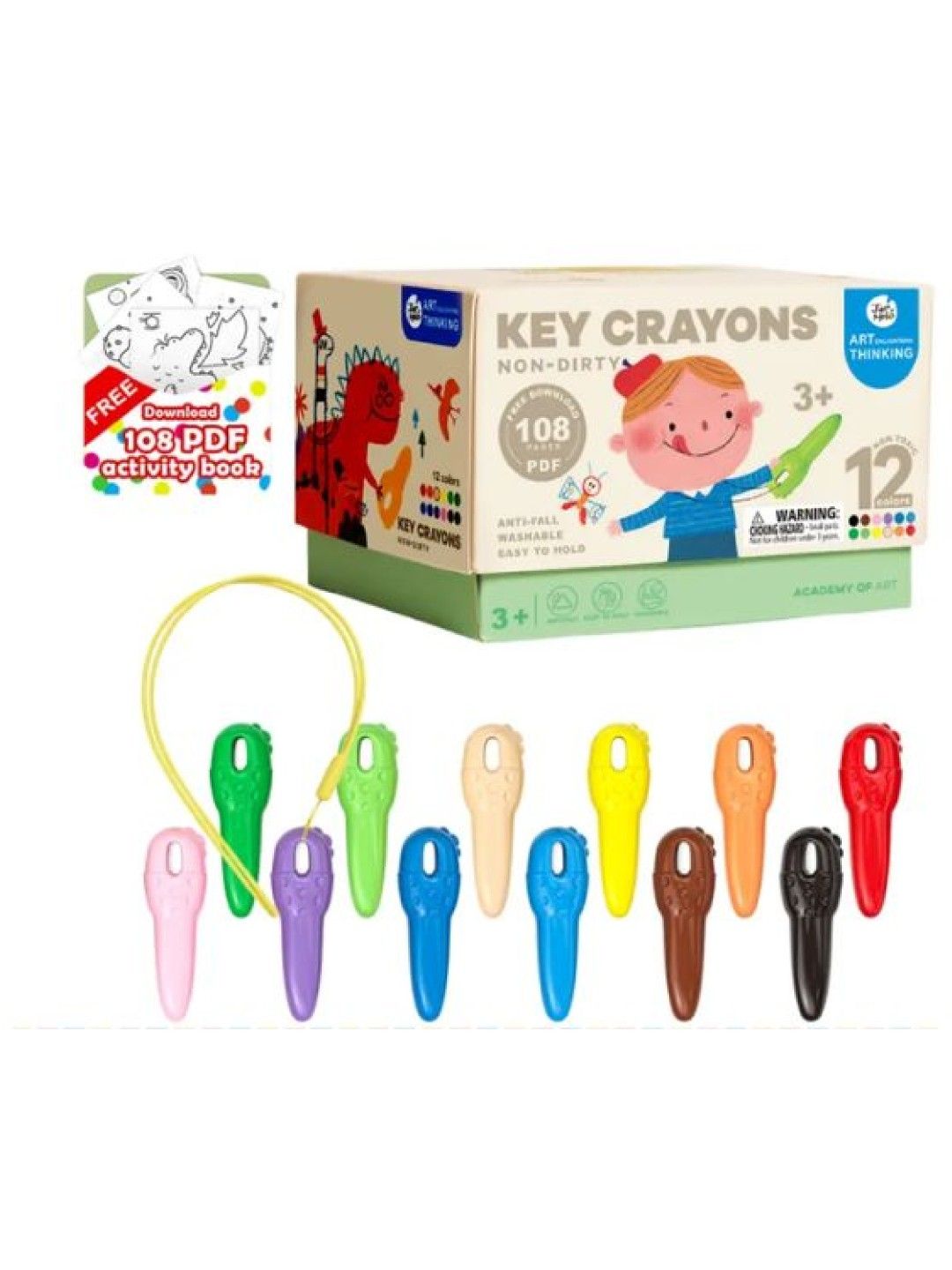 Jar Melo Key Crayons by Toteeandco (12colors) edamama